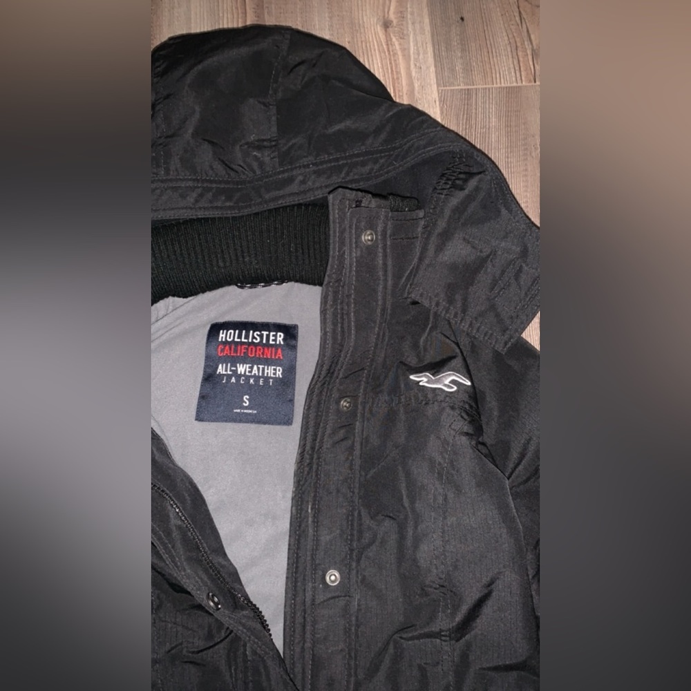 Hollister, coat, small, winter zip up/ button up